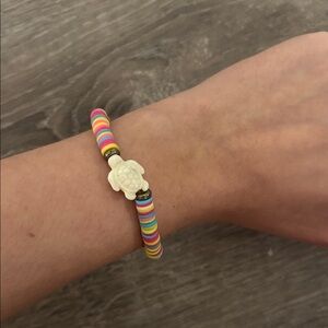 Colorful Rainbow Bead Turtle Bracelet